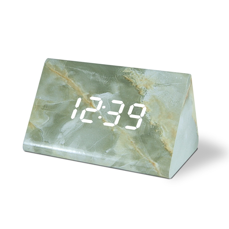 LED Electronic Clock Marble Sound Control Alarm Clock Small Triangle Gray Pattern
LED Electronic Clock Marble Sound Control Alarm Clock Small Triangle Gray Pattern