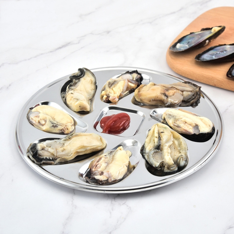 2 PCS Stainless Steel Oyster Plate Western Restaurant Kitchen Tableware Round Seafood Oyster Plate
2 PCS Stainless Steel Oyster Plate Western Restaurant Kitchen Tableware Round Seafood Oyster Plate
