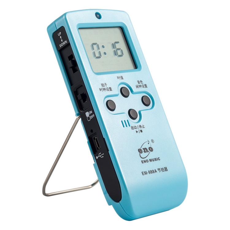 ENO EM-988A Electronic Vocal Rechargeable Metronome For Piano/Guitar/Drum/Guzheng/Violin(Blue)
ENO EM-988A Electronic Vocal Rechargeable Metronome For Piano/Guitar/Drum/Guzheng/Violin(Blue)