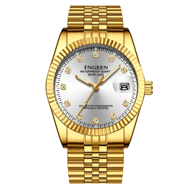 FNGEEN 7008 Men Fashion Diamond Dial Watch Couple Watch(Full Gold White Surface)
FNGEEN 7008 Men Fashion Diamond Dial Watch Couple Watch(Full Gold White Surface)