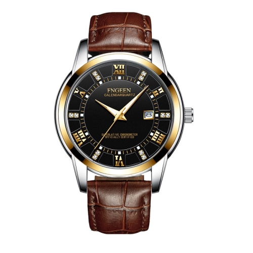FNGEEN 2081 Men Quartz Watch Student Luminous Sports Watch(Brown Leather Gold Black Surface)
FNGEEN 2081 Men Quartz Watch Student Luminous Sports Watch(Brown Leather Gold Black Surface)