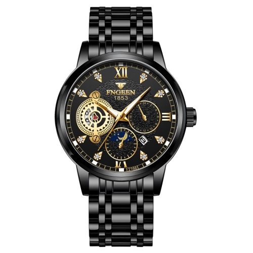 FNGEEN 2166 Men Three-eye Hollow Quartz Watch Student Sports Electronic Watch(Black Steel Black Surface Gold Nails)
FNGEEN 2166 Men Three-eye Hollow Quartz Watch Student Sports Electronic Watch(Black Steel Black Surface Gold Nails)