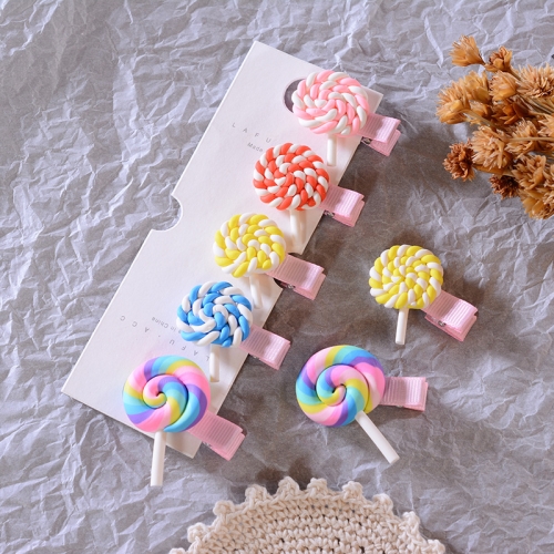 10 PCS Children Hair Accessories Rainbow Lollipop Hairpin Bangs Clip, Color Random Deilvery
10 PCS Children Hair Accessories Rainbow Lollipop Hairpin Bangs Clip, Color Random Deilvery