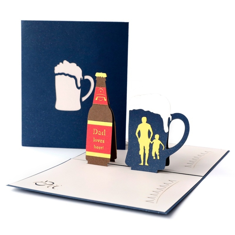 2 PCS Father Day 3D Stereo Beer Greeting Card Handmade Paper Carving Hollow Ming Card
2 PCS Father Day 3D Stereo Beer Greeting Card Handmade Paper Carving Hollow Ming Card