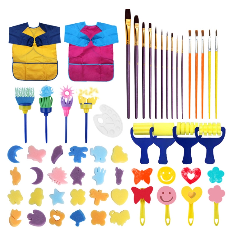 54 In 1 Painting Tool Brush Painting Clothes Sponge Brush Set For Children(Rose Red Brush) 
54 In 1 Painting Tool Brush Painting Clothes Sponge Brush Set For Children(Rose Red Brush)