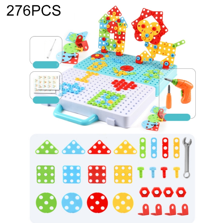 Children Screw-Tightening Electric Drill Toy Manual Assembly Toolbox, Style: 3D + Electric Drill (276 PCS)
Children Screw-Tightening Electric Drill Toy Manual Assembly Toolbox, Style: 3D + Electric Drill (276 PCS)