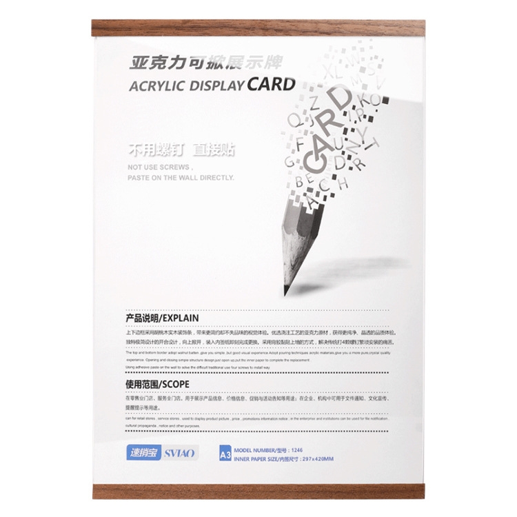 A4 Horizontal Cork Board Acrylic Magnetic Display Frame Wall Hanging Display Card
A4 Horizontal Cork Board Acrylic Magnetic Display Frame Wall Hanging Display Card