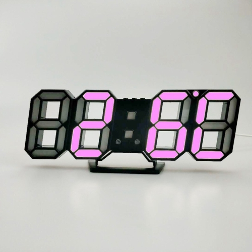 6609 3D Stereo LED Alarm Clock Living Room 3D Wall Clock, Colour: Black Frame Pink Light
6609 3D Stereo LED Alarm Clock Living Room 3D Wall Clock, Colour: Black Frame Pink Light