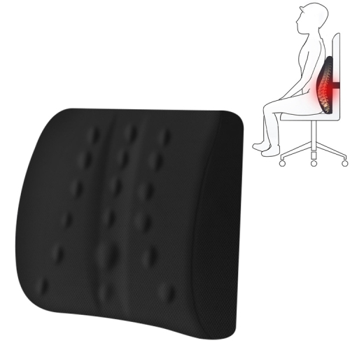 

Lumbar Cushion Office Maternity Seat Cushion Car Lumbar Memory Foam Lumbar Pillow,Style: Standard (Black)