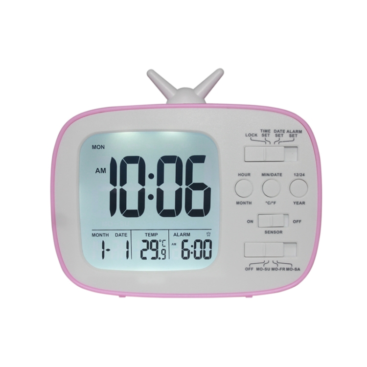 G179 Retro TV Alarm Clock Student Dormitory Bed Electronic Clock(Pink English Version)
G179 Retro TV Alarm Clock Student Dormitory Bed Electronic Clock(Pink English Version)