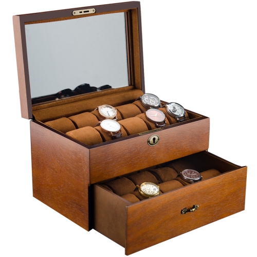Wooden Double-Layer Watch Storage Box With Lock Jewelry Collection Display Box, Specification: 20 Epitope With Glass Sunroof
Wooden Double-Layer Watch Storage Box With Lock Jewelry Collection Display Box, Specification: 20 Epitope With Glass Sunroof