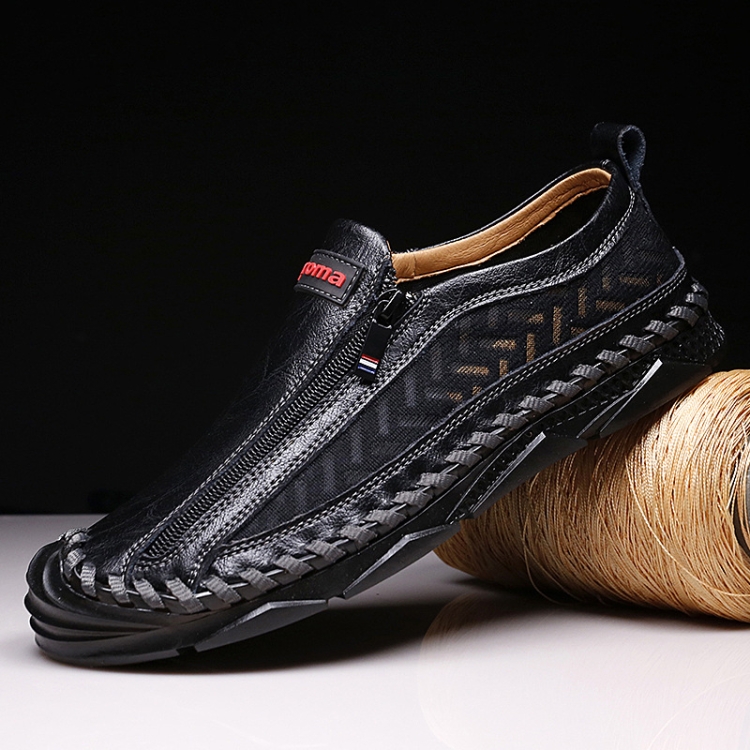 Spring And Summer Men Casual Leather Zipper Shoes Outdoor Lazy Shoes, Size: 42(Black)
Spring And Summer Men Casual Leather Zipper Shoes Outdoor Lazy Shoes, Size: 42(Black)