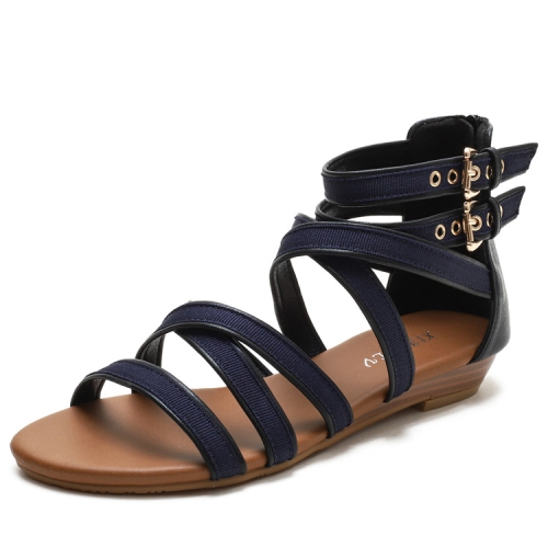 Ladies Summer Wedge Heel Sandals Cross Strap Open Toe Roman Style Shoes, Size: 39(Black)
Ladies Summer Wedge Heel Sandals Cross Strap Open Toe Roman Style Shoes, Size: 39(Black)