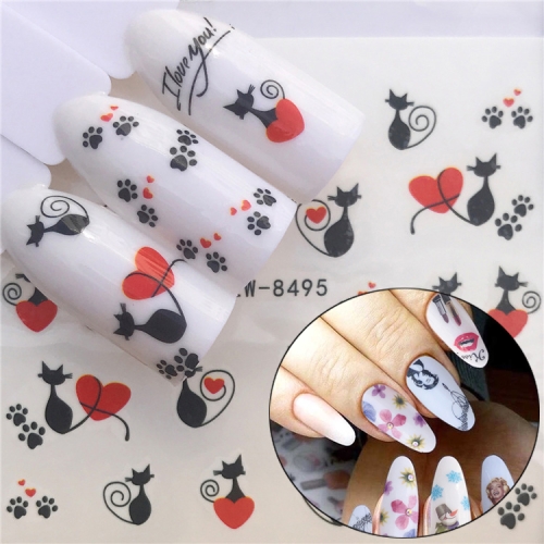 3 PCS Nail Sticker Set Decal Water Transfer Slider Nails Art Decoration, Color:YZW8495
3 PCS Nail Sticker Set Decal Water Transfer Slider Nails Art Decoration, Color:YZW8495