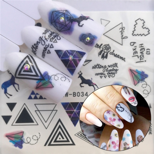 3 PCS Nail Sticker Set Decal Water Transfer Slider Nails Art Decoration, Color:YZWB034
3 PCS Nail Sticker Set Decal Water Transfer Slider Nails Art Decoration, Color:YZWB034
