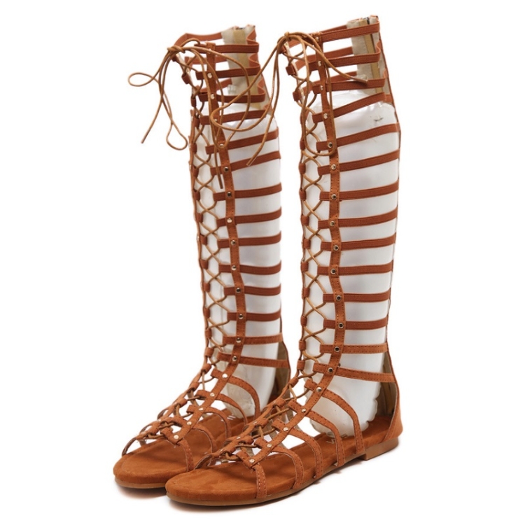Women Roman Style Sandals Flat Hollow Strap High-Top Sandals, Size: 38(Brown)
Women Roman Style Sandals Flat Hollow Strap High-Top Sandals, Size: 38(Brown)