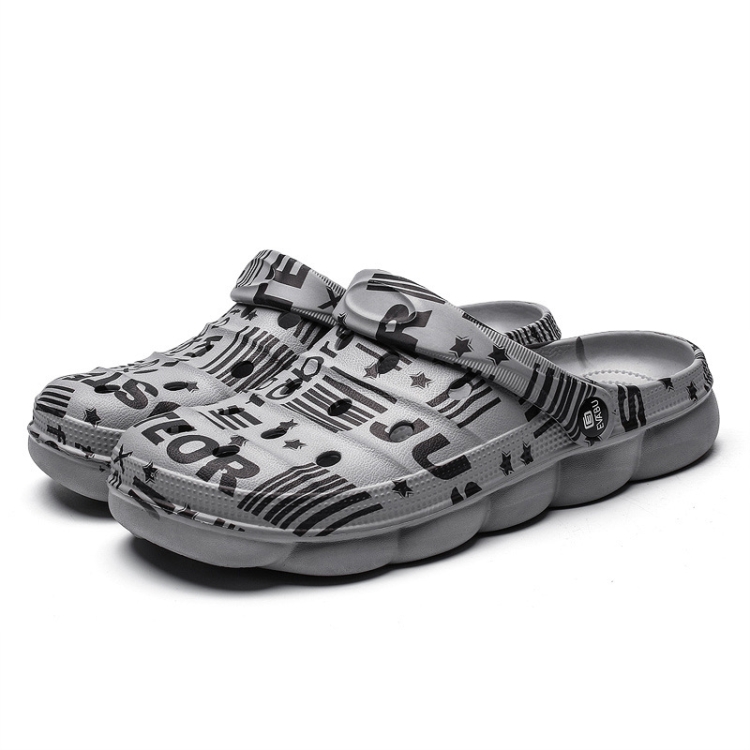 Spring And Summer Men EVA Casual Breathable Sandals Letter Beach Shoes Slippers, Size: 45(Gray)
Spring And Summer Men EVA Casual Breathable Sandals Letter Beach Shoes Slippers, Size: 45(Gray)