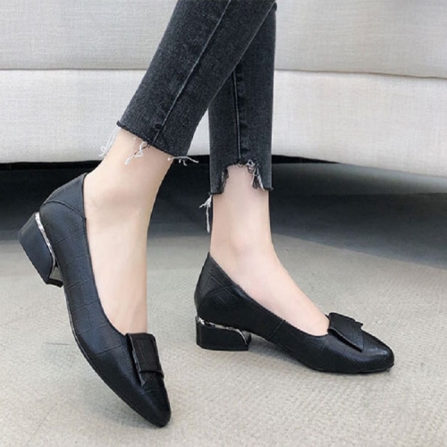 Spring And Summer Cowhide Shoes With Thick Heel Mid-Heel For Women, Size: 36(Black)
Spring And Summer Cowhide Shoes With Thick Heel Mid-Heel For Women, Size: 36(Black)
