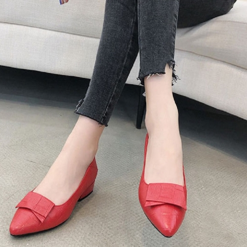 Spring And Summer Cowhide Shoes With Thick Heel Mid-Heel For Women, Size: 38(Red)
Spring And Summer Cowhide Shoes With Thick Heel Mid-Heel For Women, Size: 38(Red)