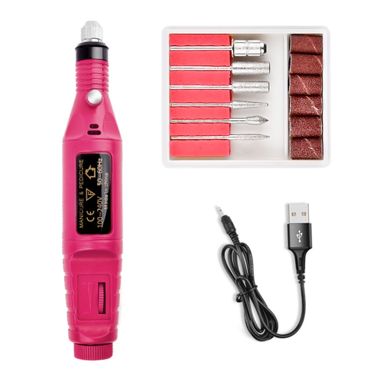 Mini Electrical Nail Grinding Machine USB Portable Electrical Grinder Set(USB Rose Red)
Mini Electrical Nail Grinding Machine USB Portable Electrical Grinder Set(USB Rose Red)