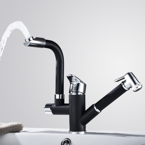 Kitchen Pull-Out Double Faucet Water Table Hot And Cold Water Faucet, Specification: Round Spray Pull
Kitchen Pull-Out Double Faucet Water Table Hot And Cold Water Faucet, Specification: Round Spray Pull