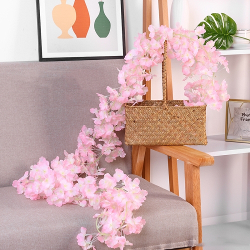 2 PCS Simulation Sakura Rattan Plastic Decorative Flower Vine, Colour: 256 Flowers Light Pink
2 PCS Simulation Sakura Rattan Plastic Decorative Flower Vine, Colour: 256 Flowers Light Pink