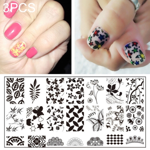 3 PCS Stainless Steel Nail Art Stamp Stamping Image Plate Nail Template Manicure Stencil Tools JQ-L04
3 PCS Stainless Steel Nail Art Stamp Stamping Image Plate Nail Template Manicure Stencil Tools JQ-L04