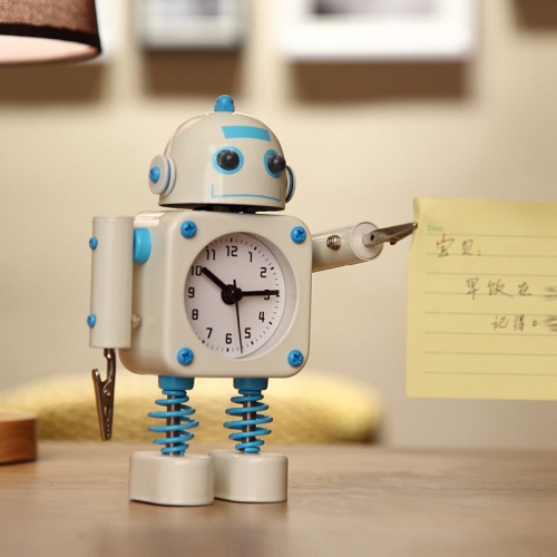 RB2754 Metal Children Cartoon Robot Clock Bedroom Small Alarm Clock(White Blue)
RB2754 Metal Children Cartoon Robot Clock Bedroom Small Alarm Clock(White Blue)