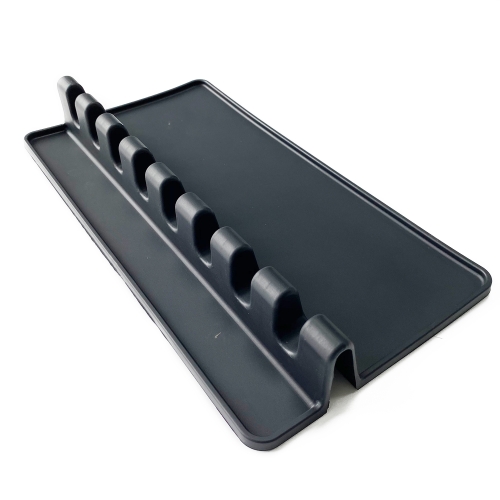 2 PCS Silicone Spoon Holder Kitchen Utensils Anti-Fouling Mat Drain Rack 8 Slot(Black)
2 PCS Silicone Spoon Holder Kitchen Utensils Anti-Fouling Mat Drain Rack 8 Slot(Black)