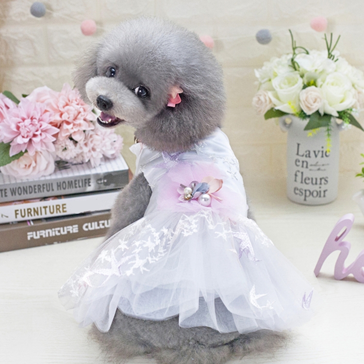 Pet Clothes Dog Spring Summer Cartoon Fresh Starfish Skirt, Size: XS(White) 
Pet Clothes Dog Spring Summer Cartoon Fresh Starfish Skirt, Size: XS(White)