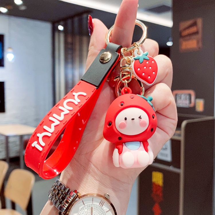 5 PCS Cartoon Animal Fruit Soft Rubber Doll Keychain School Bag Pendant(Strawberry)
5 PCS Cartoon Animal Fruit Soft Rubber Doll Keychain School Bag Pendant(Strawberry)