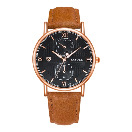 YAZOLE 355 Two-eyes Luminous Business Men Quartz Watch(Black Tray Light Brown Belt)
YAZOLE 355 Two-eyes Luminous Business Men Quartz Watch(Black Tray Light Brown Belt)