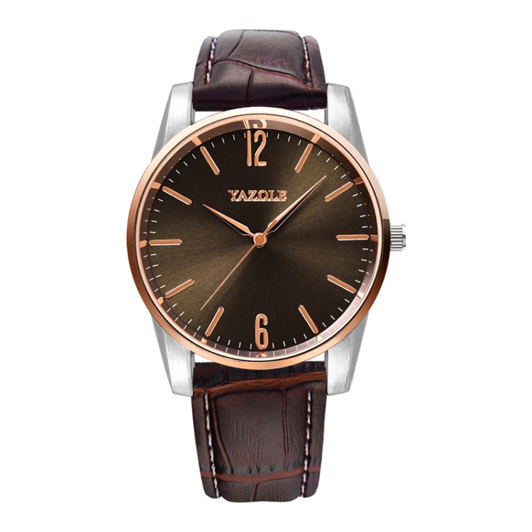 YAZOLE Simple Digital Two-color Dial Quartz Men Watch(542 Brown Tray Brown Belt)
YAZOLE Simple Digital Two-color Dial Quartz Men Watch(542 Brown Tray Brown Belt)