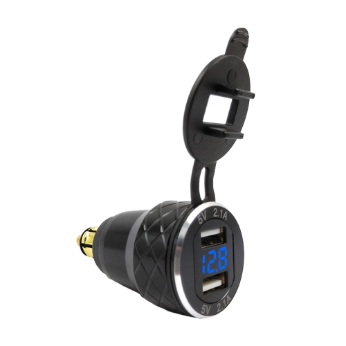 Car Motorcycle USB Charger Metal With Voltage Display Car Charger EU Plug(Black Blue Display)
Car Motorcycle USB Charger Metal With Voltage Display Car Charger EU Plug(Black Blue Display)