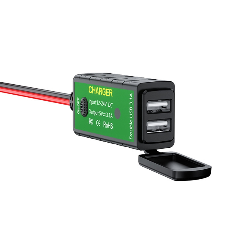 M2-A 12V 3.1A Dual USB Mobile Phone Charger Motorcycle Waterproof With Line Charger
M2-A 12V 3.1A Dual USB Mobile Phone Charger Motorcycle Waterproof With Line Charger