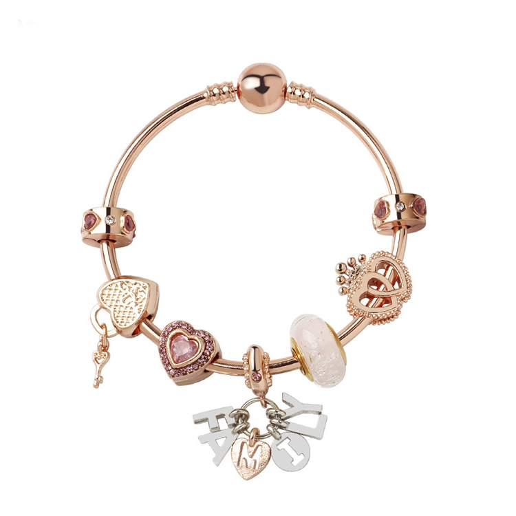 MGZ03 Rose Gold Love Heart Lock Decorative Bracelet, Length: 19cm 
MGZ03 Rose Gold Love Heart Lock Decorative Bracelet, Length: 19cm