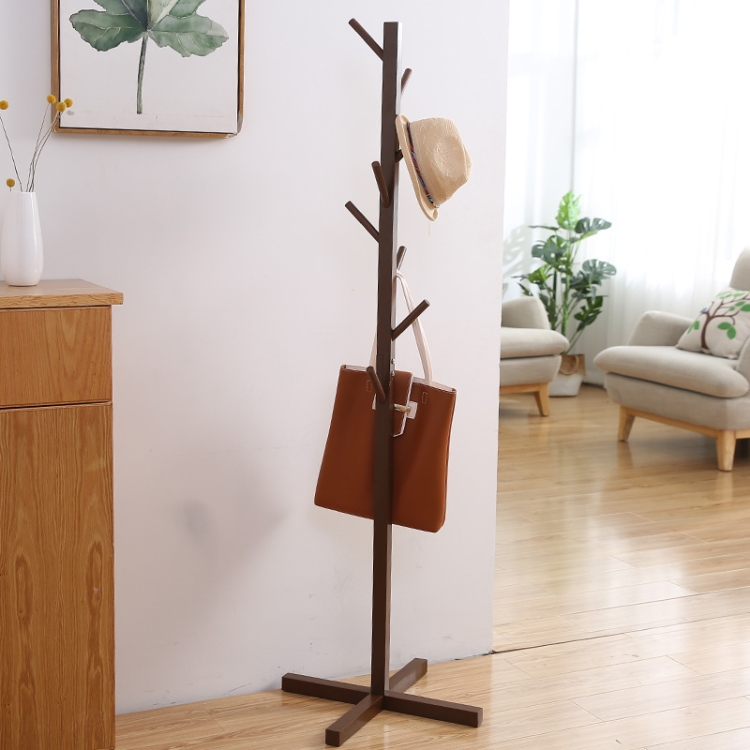 Solid Wood Floor Coat Rack Living Room Bedroom Clothes Organizing Storage Rack(Coffee) 
Solid Wood Floor Coat Rack Living Room Bedroom Clothes Organizing Storage Rack(Coffee)