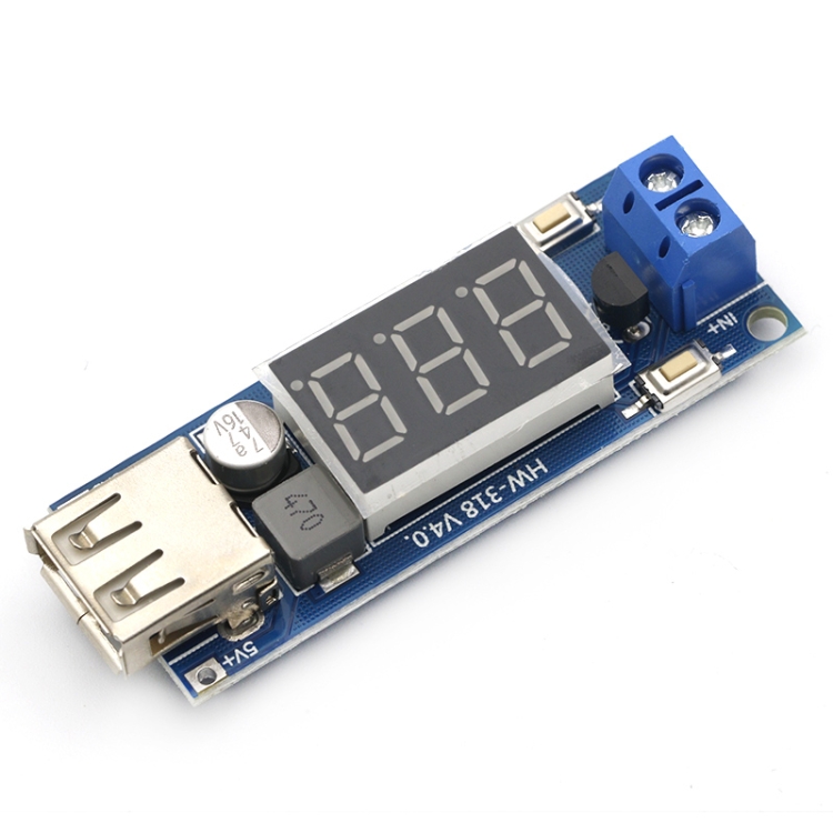 HW-318 12V To 5V Buck Module DC-DC 3A DC Power Module LED Battery Car Voltmeter
HW-318 12V To 5V Buck Module DC-DC 3A DC Power Module LED Battery Car Voltmeter