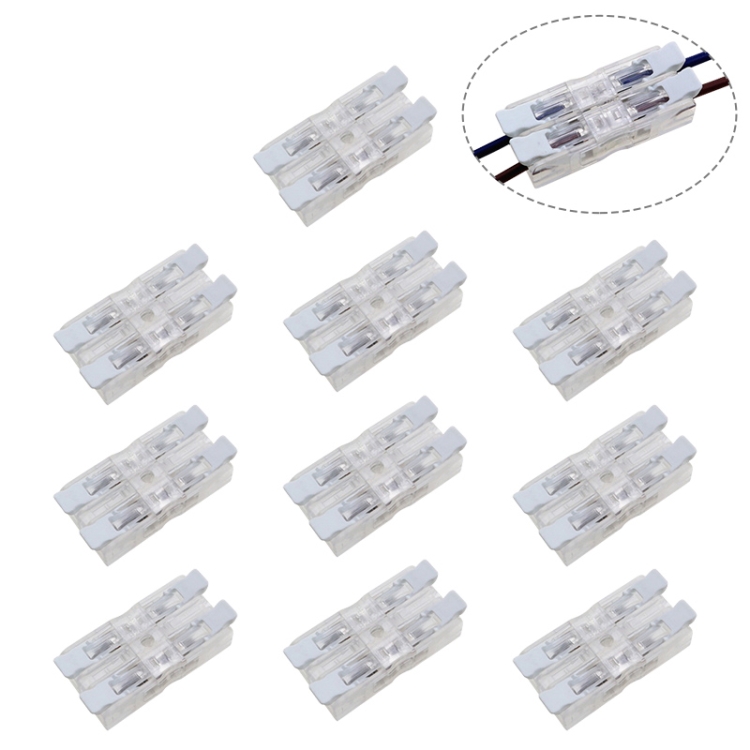 10 PCS Fast Terminal Block 2P Dual Pressing Terminal Connector Spring-Type Un-Lock Screw Connector, Specification: 928-2 Transparent Wide
10 PCS Fast Terminal Block 2P Dual Pressing Terminal Connector Spring-Type Un-Lock Screw Connector, Specification: 928-2 Transparent Wide