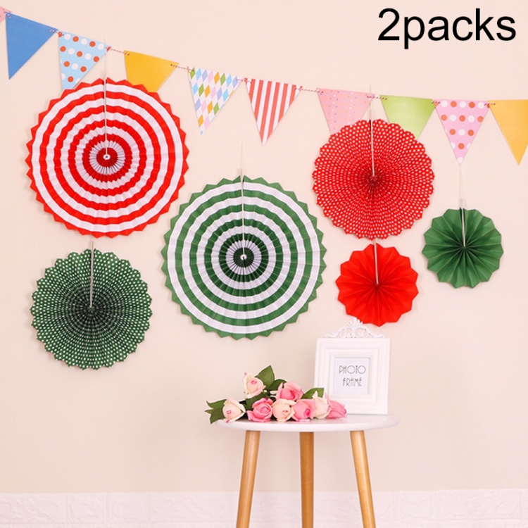 2 Packs Birthday Party Wedding Color Three-Dimensional Folding Fan Round Paper Fan Garland Ornaments(Red-green)
2 Packs Birthday Party Wedding Color Three-Dimensional Folding Fan Round Paper Fan Garland Ornaments(Red-green)