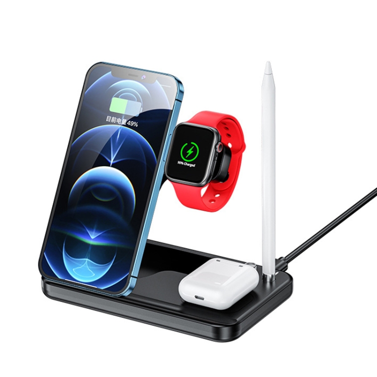 W-1 4 in 1 Desktop Folded Multi-Function Wireless Charger For Mobile Phone / IWatch / AirPods / Apple Pencil
W-1 4 in 1 Desktop Folded Multi-Function Wireless Charger For Mobile Phone / IWatch / AirPods / Apple Pencil