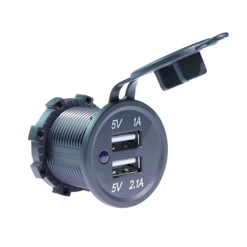 

KWG-P1 Car Motorcycle Ship Modified USB Charger 5V 3.1A With Blue LED Lamp Display Waterproof And Dustproof Car Charger