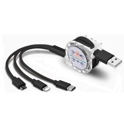 2 PCS ZZ034 USB To 8 Pin + USB-C / Type-C + Micro USB 3 In 1 Fast Charging Cable, Style: Retractable-Black
2 PCS ZZ034 USB To 8 Pin + USB-C / Type-C + Micro USB 3 In 1 Fast Charging Cable, Style: Retractable-Black