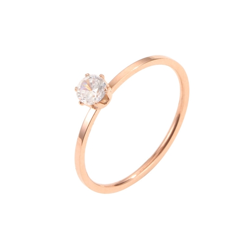 3 PCS Very Fine Six-Claw Single Diamond Ring Diamond-Set Titanium Steel Women Ring, Size: US Size 5(Rose Gold)
3 PCS Very Fine Six-Claw Single Diamond Ring Diamond-Set Titanium Steel Women Ring, Size: US Size 5(Rose Gold)