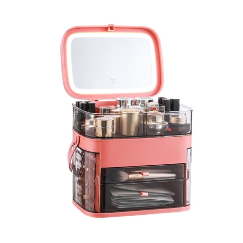 1003 LED Mirror Cosmetic Storage Box Desktop Dust-Proof Skin Care Products Large-Capacity Rack, Specification: LED Style (Coral Red)
1003 LED Mirror Cosmetic Storage Box Desktop Dust-Proof Skin Care Products Large-Capacity Rack, Specification: LED Style (Coral Red)