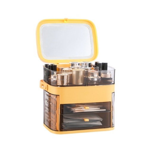 1003 Cosmetic Storage Box Desktop Dust-Proof Skin Care Products Large-Capacity Rack, Specification: Mirror Style (Mango Yellow)
1003 Cosmetic Storage Box Desktop Dust-Proof Skin Care Products Large-Capacity Rack, Specification: Mirror Style (Mango Yellow)
