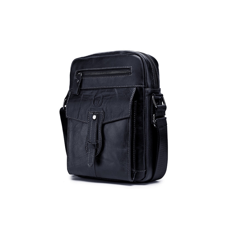 BUFF CAPTAIN 053 Men Leather Shoulder Messenger Bag First-Layer Cowhide Large Capacity Briefcase, Specification: Small (Black)
BUFF CAPTAIN 053 Men Leather Shoulder Messenger Bag First-Layer Cowhide Large Capacity Briefcase, Specification: Small (Black)