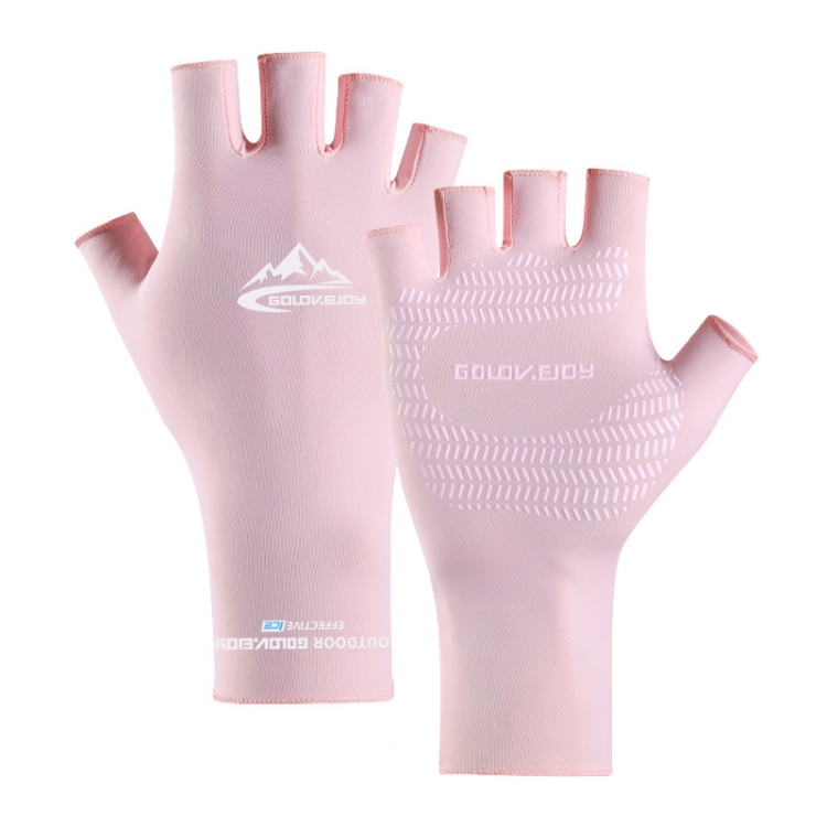 GOLOVEJOY XG24 Ice Silk Sun Protection Gloves Outdoor Cycling Anti-Skid Quick-Drying Half-Finger Gloves, Size: L(Pink)
GOLOVEJOY XG24 Ice Silk Sun Protection Gloves Outdoor Cycling Anti-Skid Quick-Drying Half-Finger Gloves, Size: L(Pink)