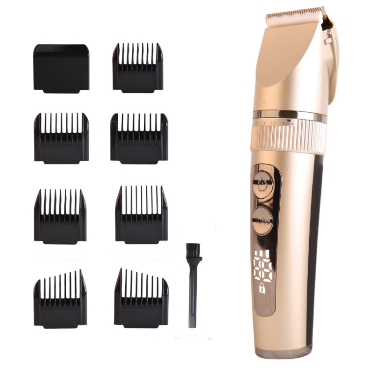 BF-868 LCD Digital Display Electric Hair Clipper Baby Children Adult Electric Hair Clipper Set(Gold)
BF-868 LCD Digital Display Electric Hair Clipper Baby Children Adult Electric Hair Clipper Set(Gold)
