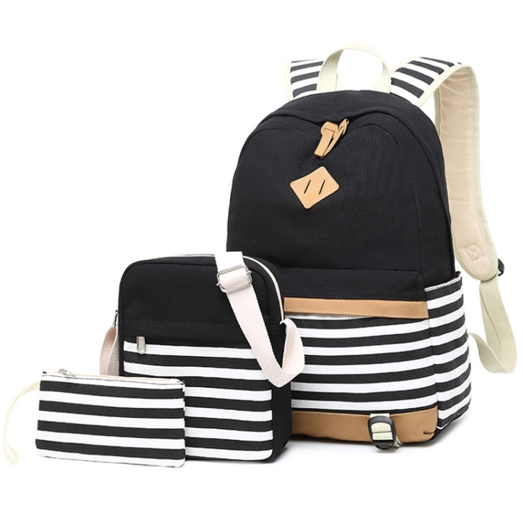 3 PCS/Set Canvas Leisure Backpack Large Capacity Printed School Bag(Black)
3 PCS/Set Canvas Leisure Backpack Large Capacity Printed School Bag(Black)